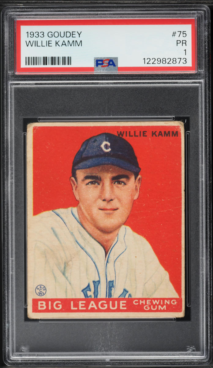 1933 Goudey Willie Kamm #75 PSA 1 PR