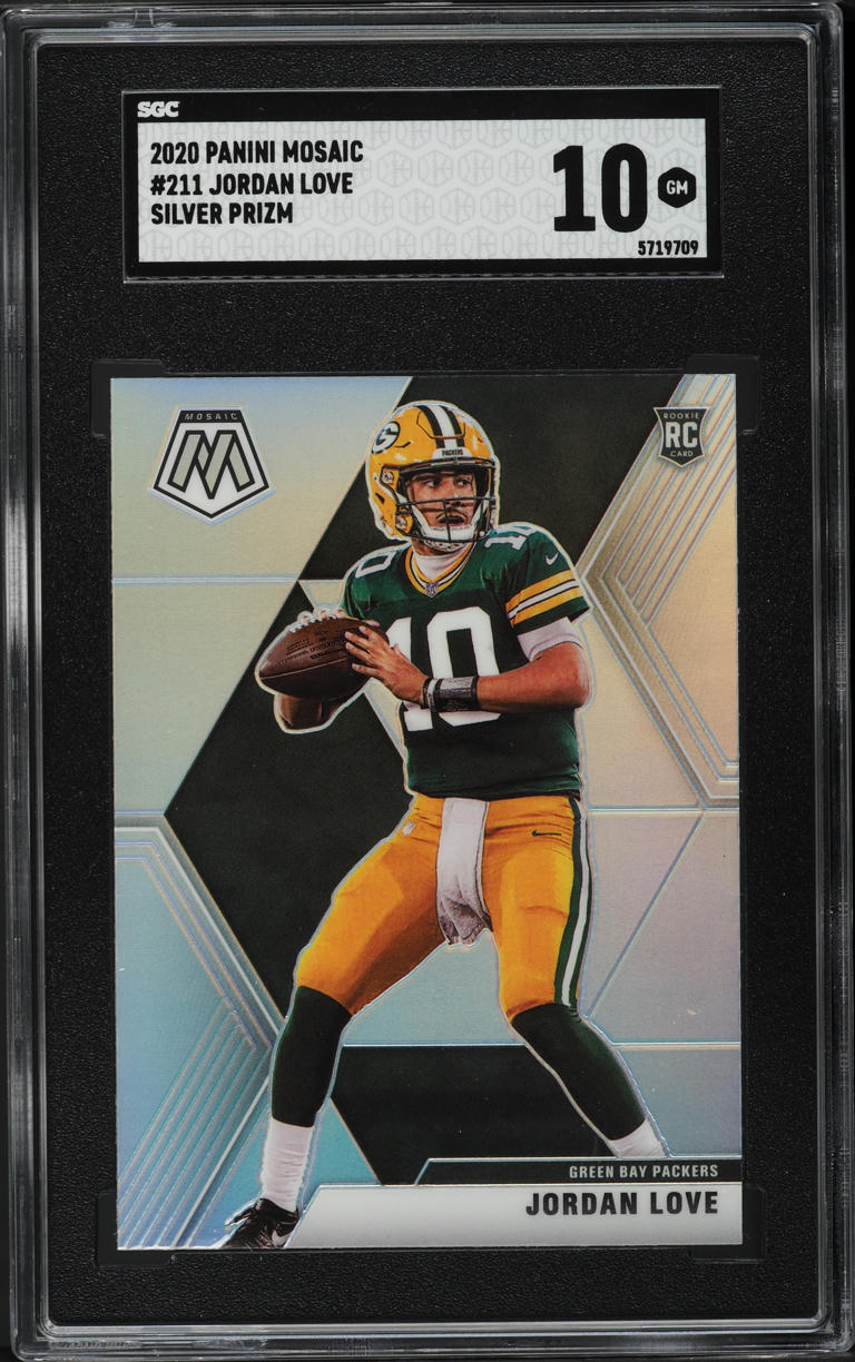 2020 Panini Mosaic Silver Prizm Jordan Love ROOKIE #211 SGC 10 GEM MINT