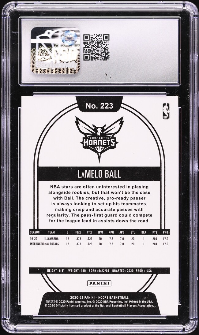 2020 Hoops LaMelo Ball ROOKIE #223 CSG 9.5 MINT+