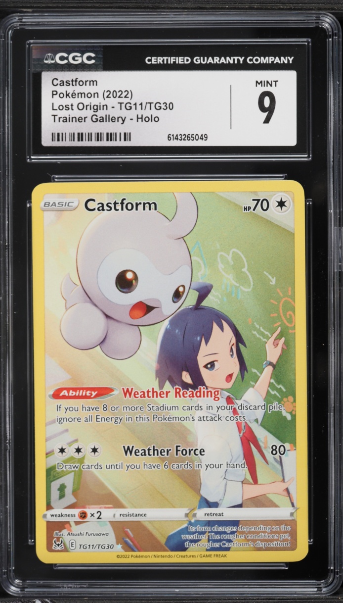 2022 Pokemon Sword & Shield Lost Origin CHR Castform #TG11 CGC 9 MINT