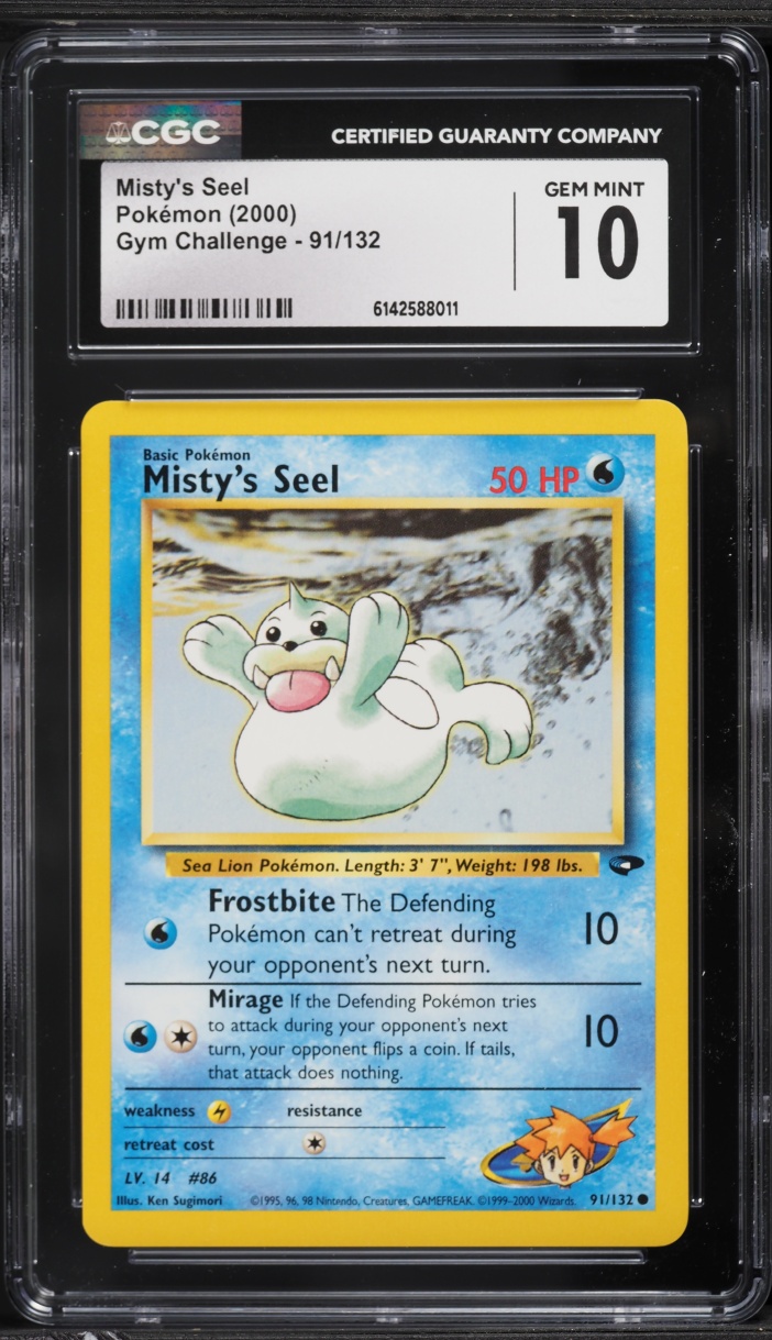 2000 Pokemon Gym Challenge Misty's Seel #91 CGC 10 GEM MINT