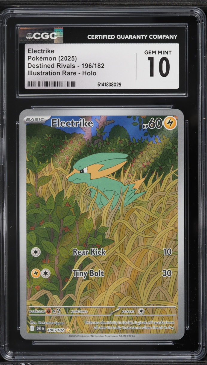 2025 Pokemon Scarlet & Violet Destined Rivals IR Electrike #196 CGC 10 GEM MINT