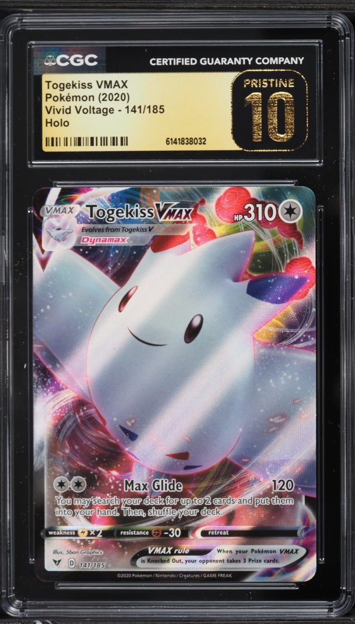 2020 Pokemon Sword & Shield Vivid Voltage Full Art Togekiss VMAX #141 CGC 10 PRISTINE