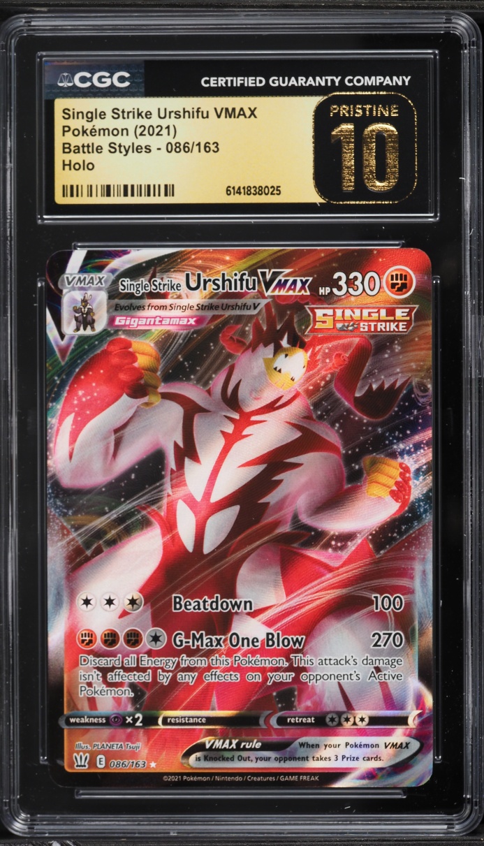 2021 Pokemon Sword & Shield Battle Styles Single Strike Urshifu VMAX #86 CGC 10 PRISTINE
