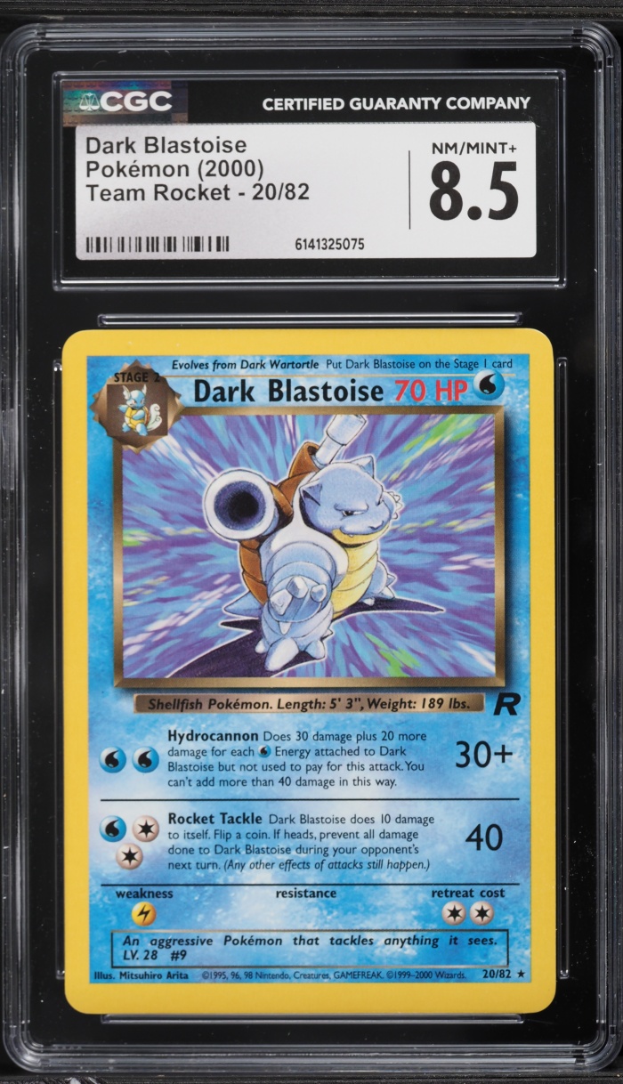 2000 Pokemon Team Rocket Dark Blastoise #20 CGC 8.5 NM-MT+