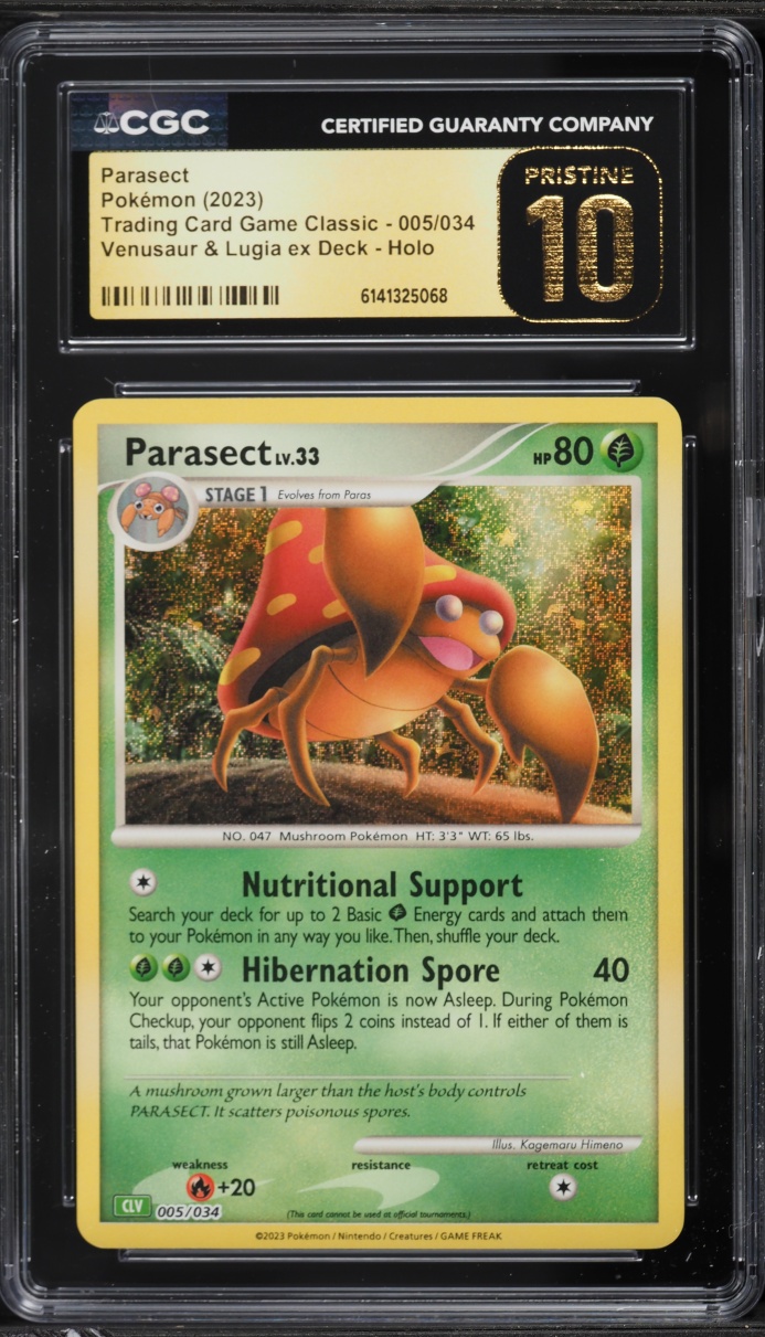 2023 Pokemon TCG Classic Collection Holo Parasect #5 CGC 10 PRISTINE