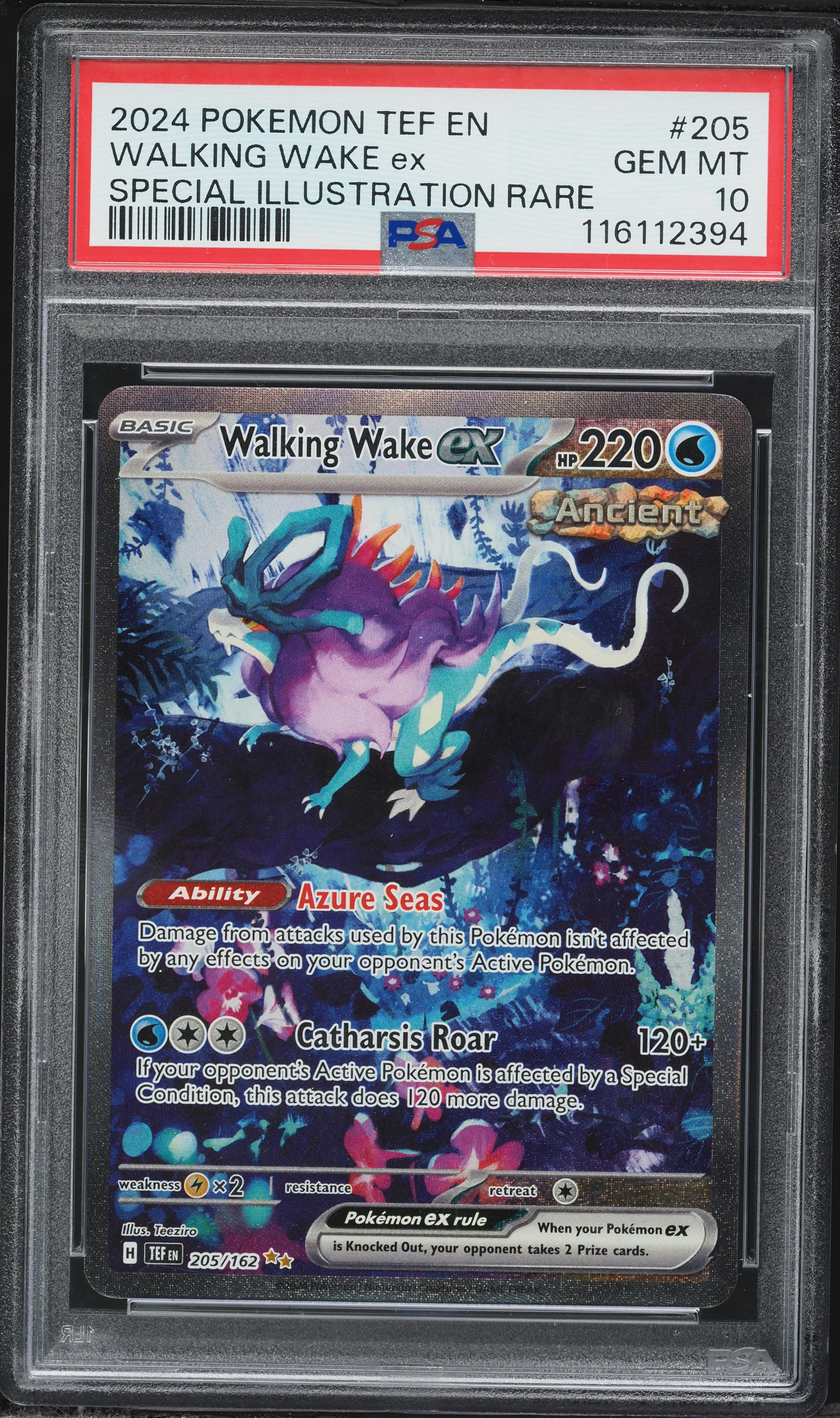 2024 Pokemon Scarlet & Violet Temporal Forces SIR Walking Wake ex #205 PSA 10 GEM MINT