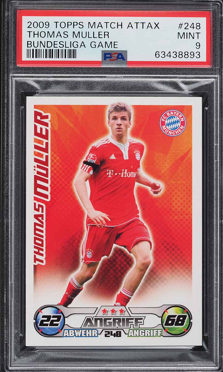 2009 Topps Match Attax Bundesliga Game Thomas Muller ROOKIE #248 PSA 9 MINT