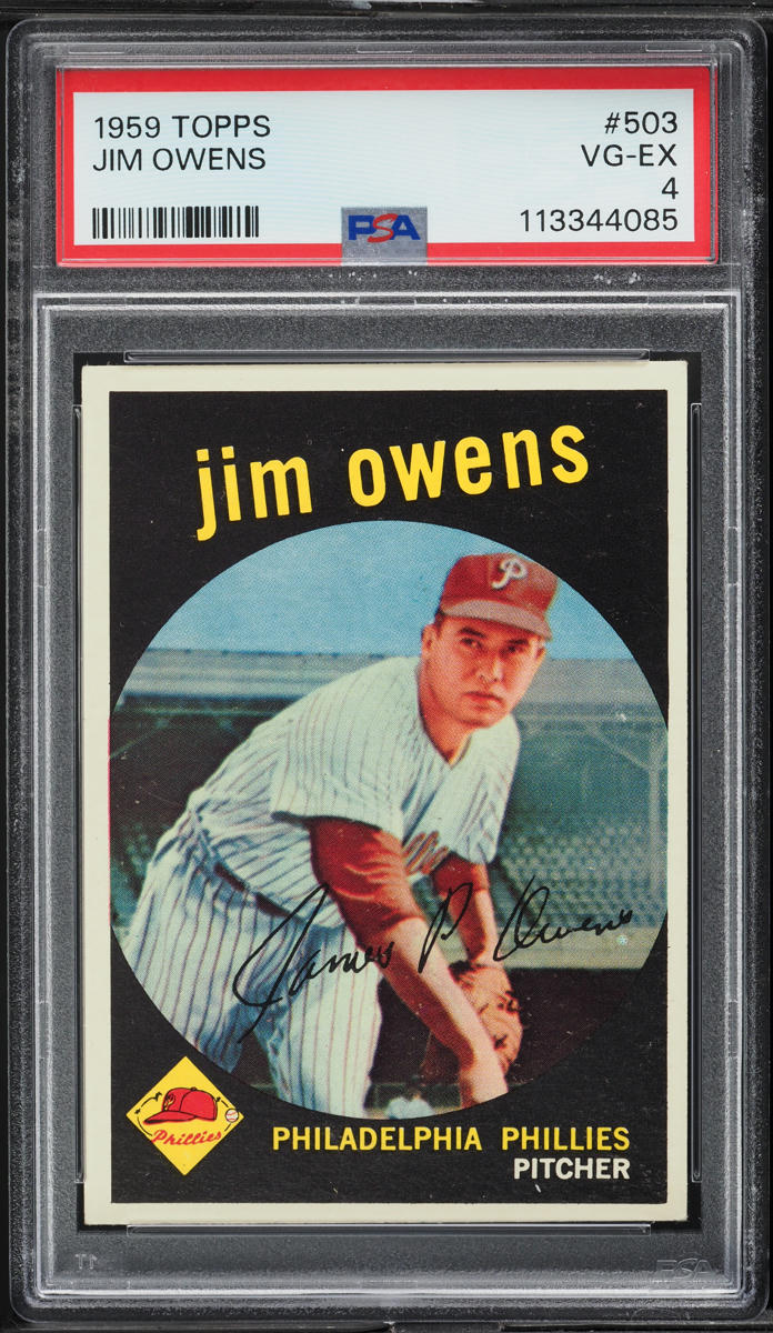 1959 Topps Jim Owens #503 PSA 4 VGEX