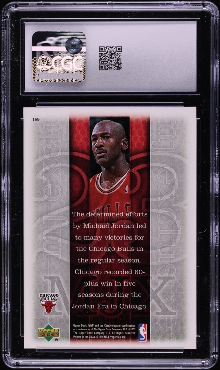 1999 Upper Deck MVP Michael Jordan #189 CGC 10 GEM MINT