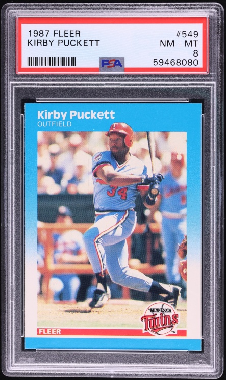 1987 Fleer Kirby Puckett #549 PSA 8 NM-MT