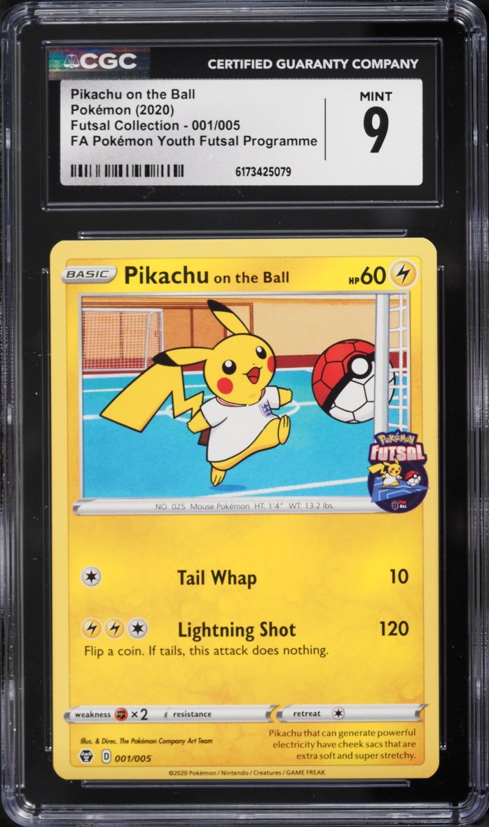 2020 Pokemon Sword & Shield Futsal Collection Youth Pikachu On The Ball #1 CGC 9 MINT