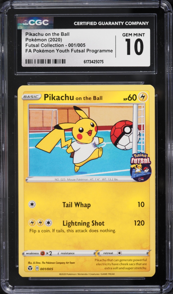 2020 Pokemon Sword & Shield Futsal Collection Youth Pikachu On The Ball #1 CGC 10 GEM MINT