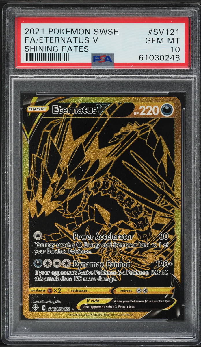 2021 Pokemon Sword & Shield Shining Fates Eternatus V #SV121 PSA 10 GEM MINT