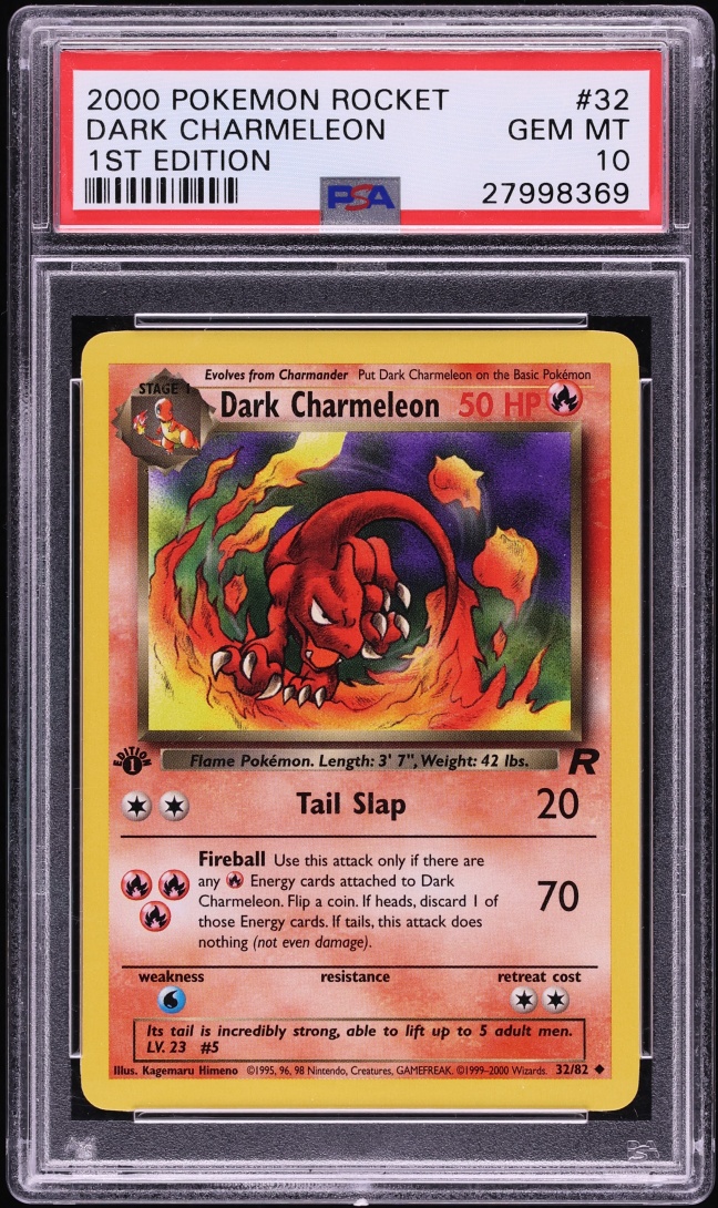 2000 Pokemon Team Rocket 1st Edition Dark Charmeleon #32 PSA 10 GEM MINT