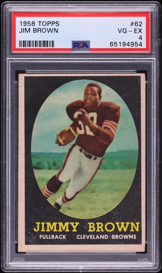 1958 Topps Football Jim Brown ROOKIE #62 PSA 4 VGEX