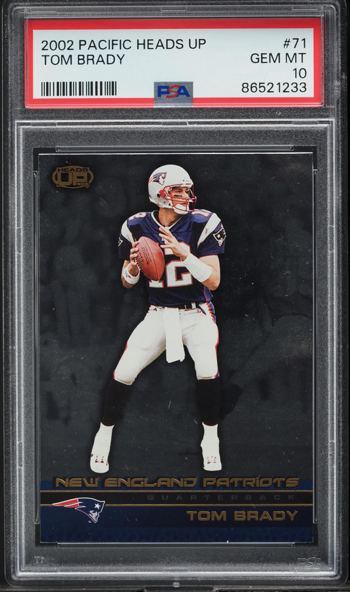 2002 Pacific Heads-Up Tom Brady #71 PSA 10 GEM MINT