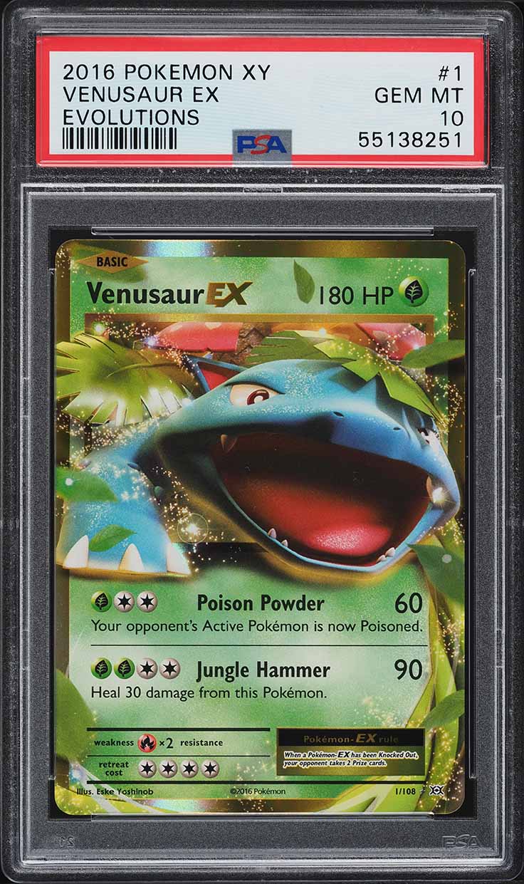 2016 Pokemon XY Evolutions Venusaur EX #1 PSA 10 GEM MINT