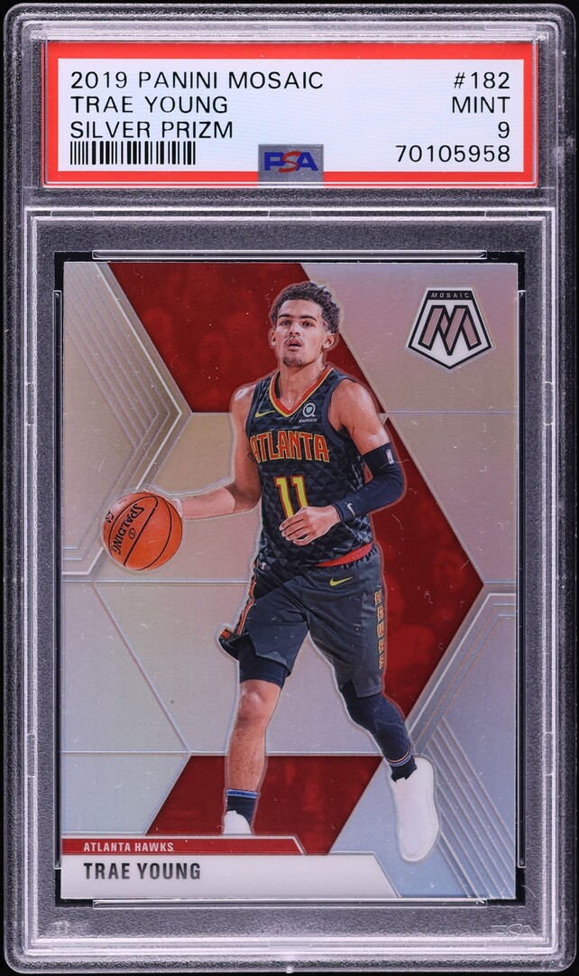 2019 Panini Mosaic Silver Prizm Trae Young #182 PSA 9 MINT