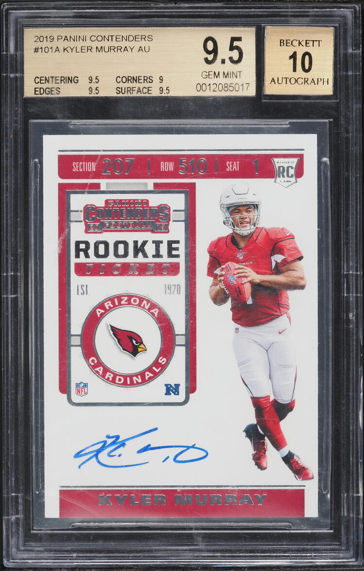 2019 Panini Contenders Kyler Murray ROOKIE AUTO #101 BGS 9.5 GEM MINT
