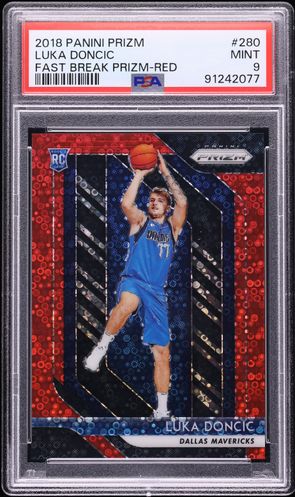 2018 Panini Prizm Luka Doncic ROOKIE #280 PSA 9 MINT on Fanatics