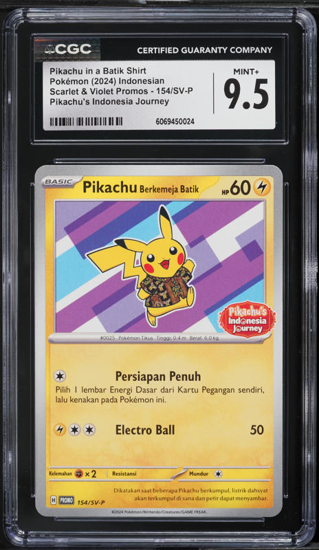 2024 Pokemon Indonesian Scarlet & Violet Promo Pikachu In Batik
