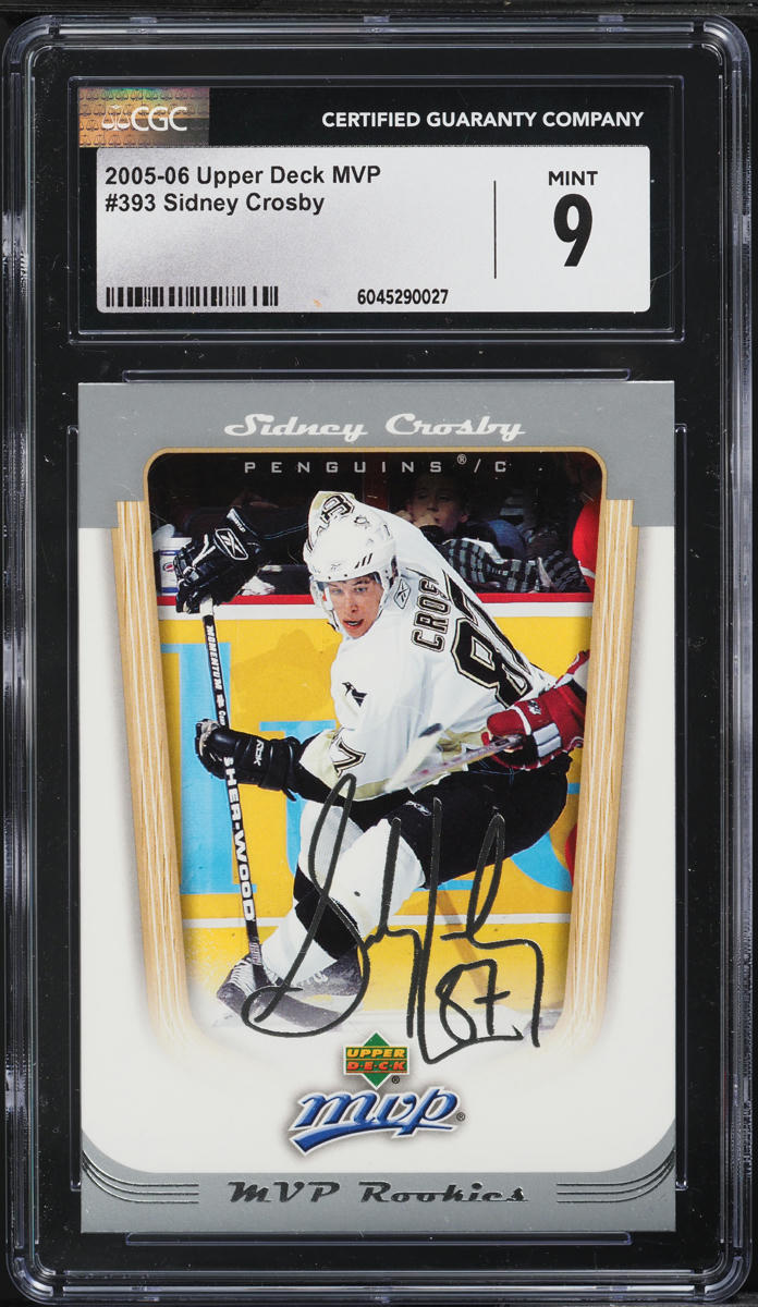 2005 Upper Deck MVP Sidney Crosby ROOKIE #393 CGC 9 MINT