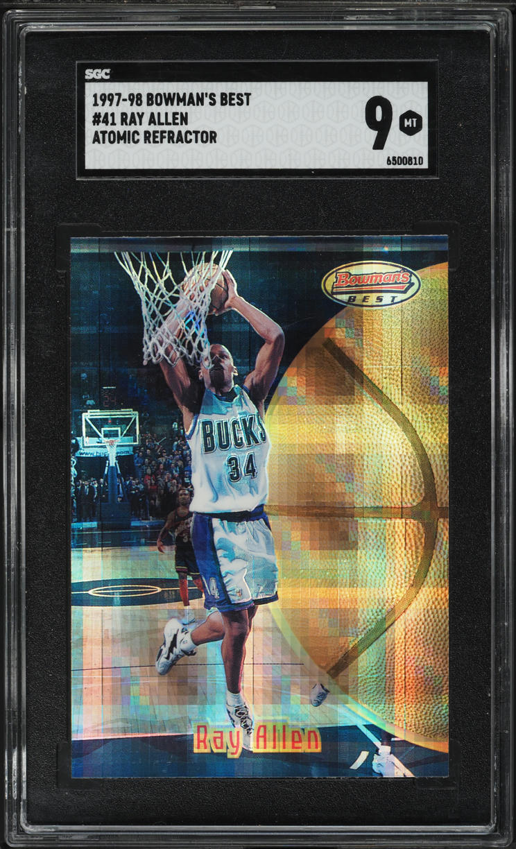 1997 Bowman's Best Atomic Refractor Ray Allen #41 SGC 9 MINT