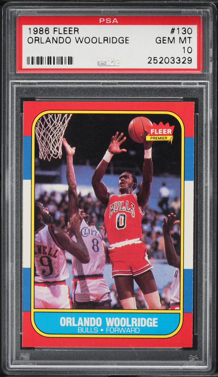 1986 Fleer Basketball Orlando Woolridge ROOKIE #130 PSA 10 GEM MINT