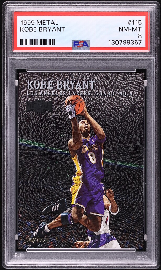 1999 Metal Basketball Kobe Bryant #115 PSA 8 NM-MT