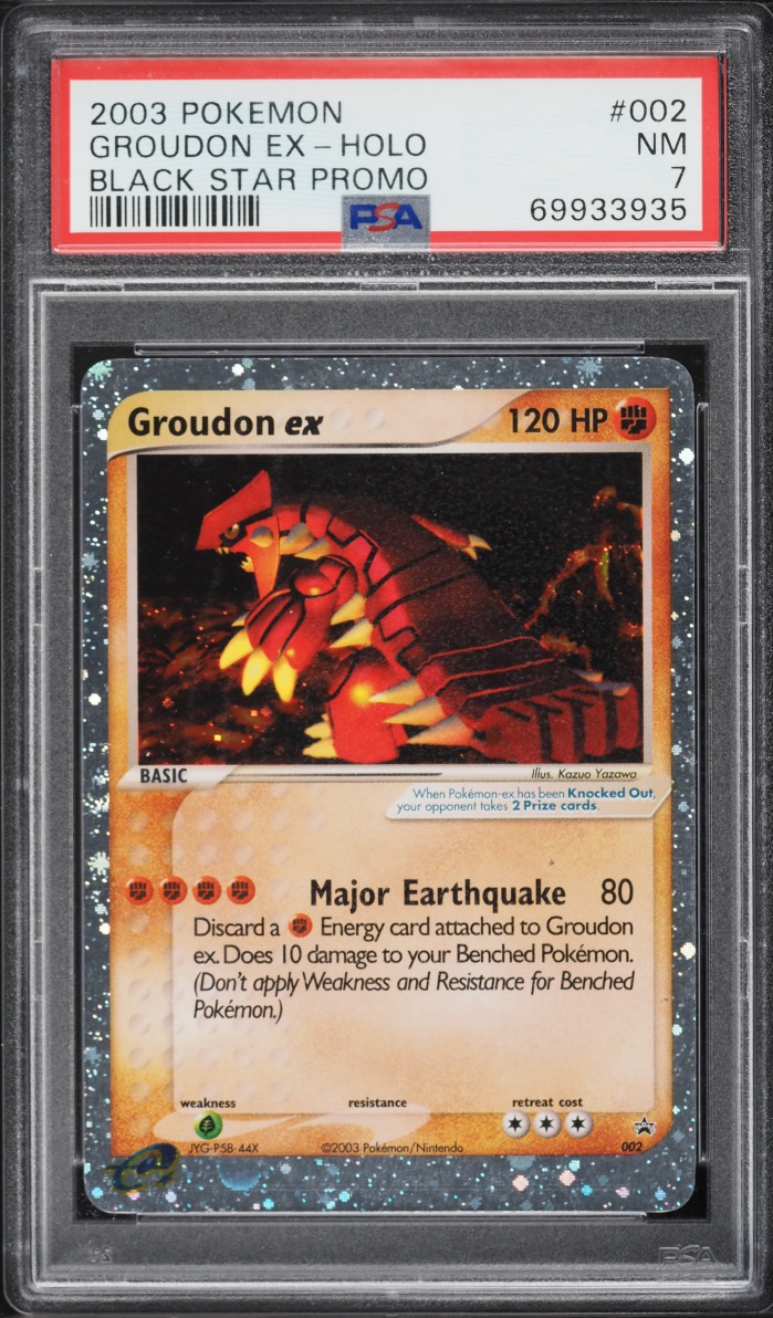 2003 Pokemon EX Ruby & Sapphire Promo Holo Groudon EX #2 PSA 7 NRMT