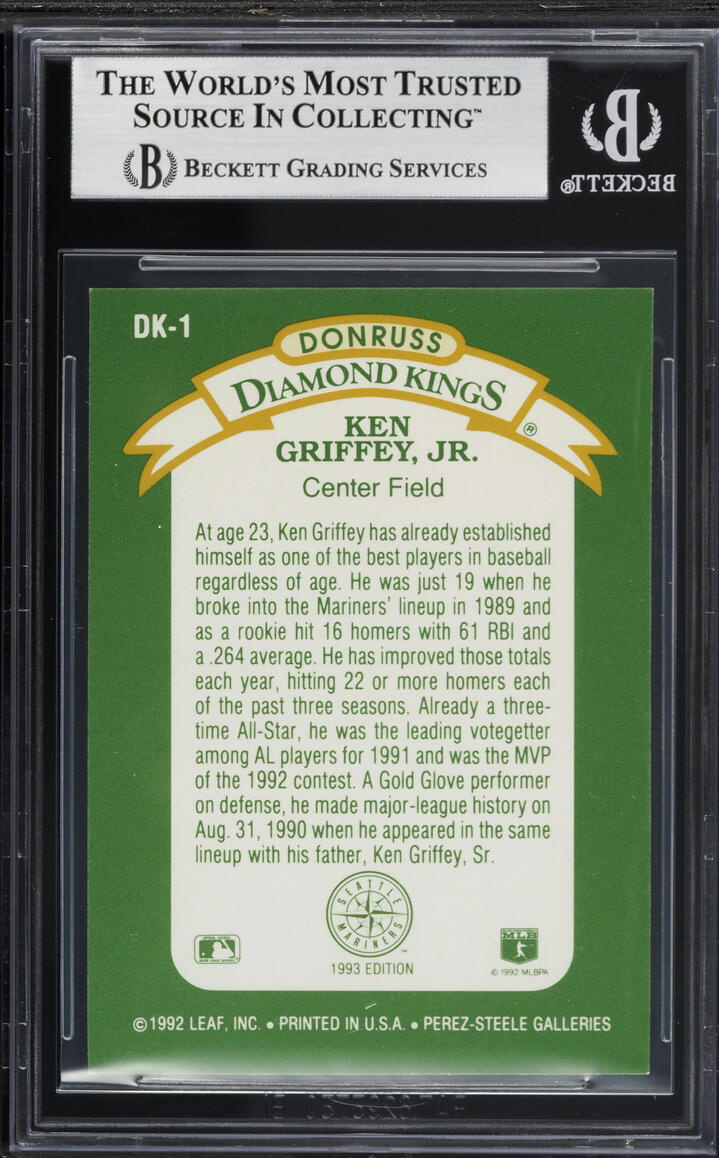 1993 Donruss Diamond Kings Ken Griffey Jr. #DK-1 BGS 8.5 NM-MT+