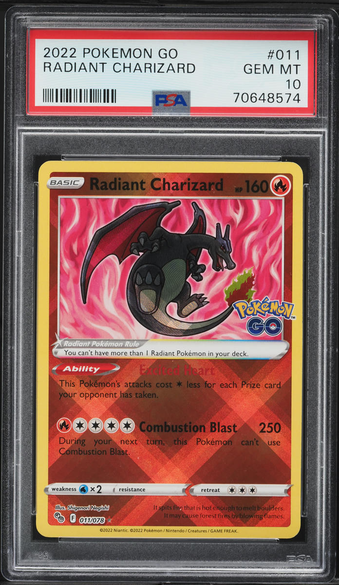 2022 Pokemon Sword & Shield GO Holo Radiant Charizard #11 PSA 10 GEM MINT