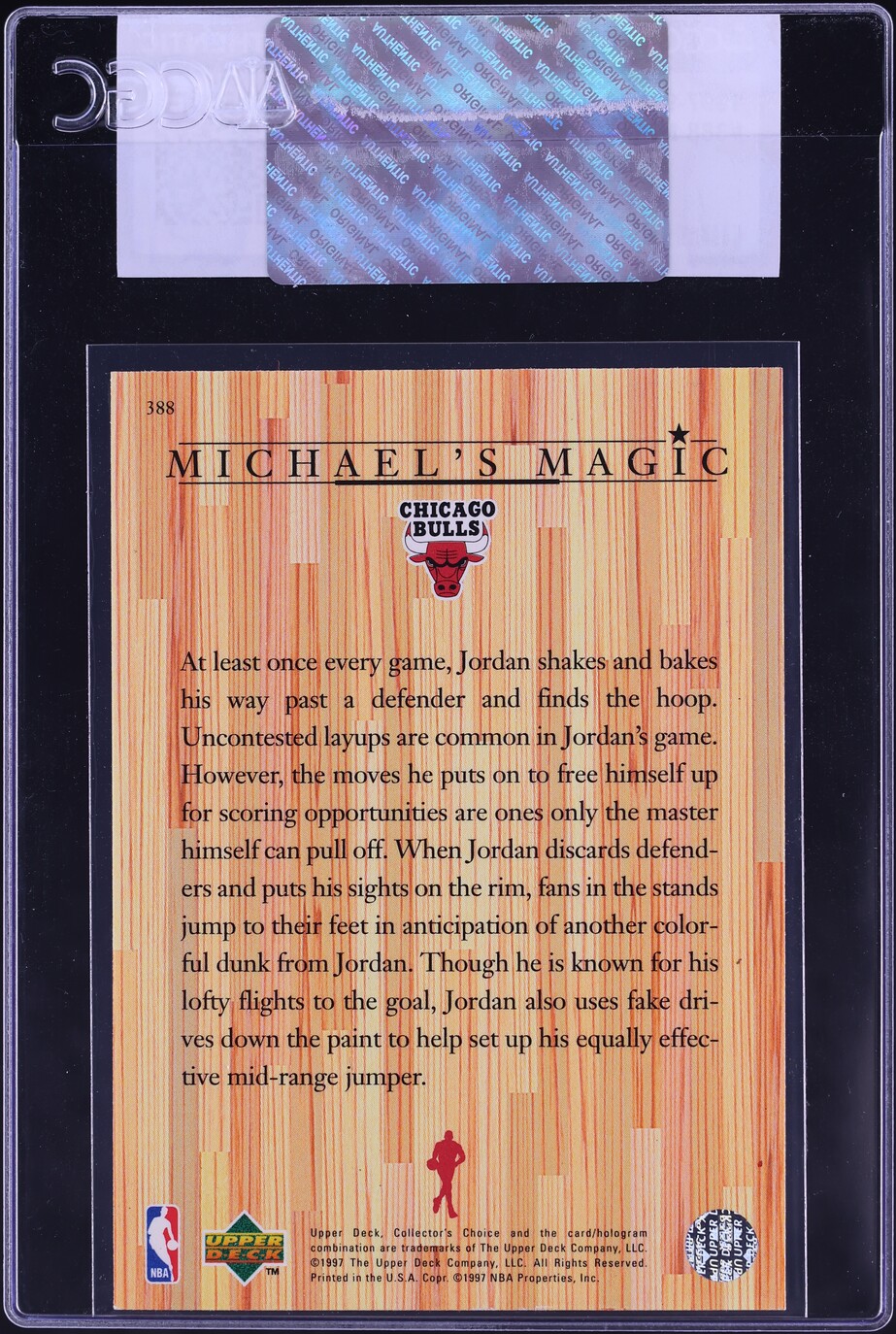 1997 Collector's Choice Michael Jordan #388 CGC AUTH