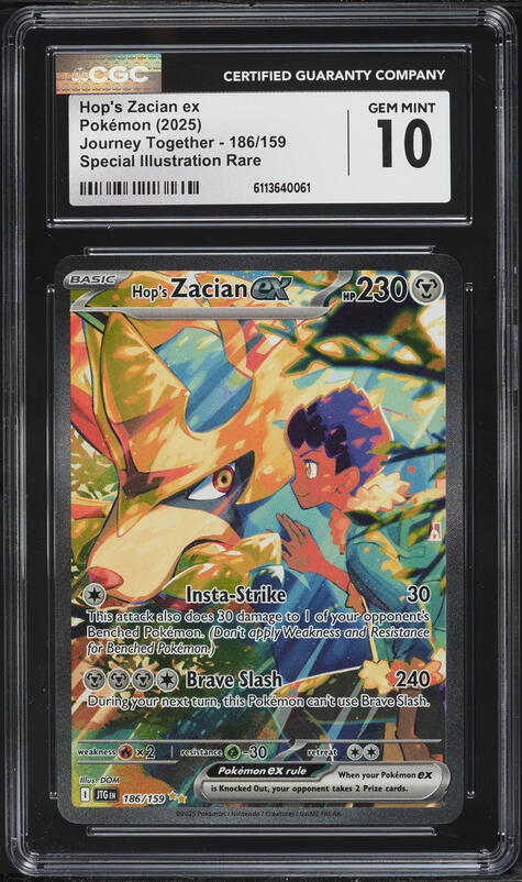 2025 Pokemon SV Journey Together Full Art Hop's Zacian ex #176 PSA