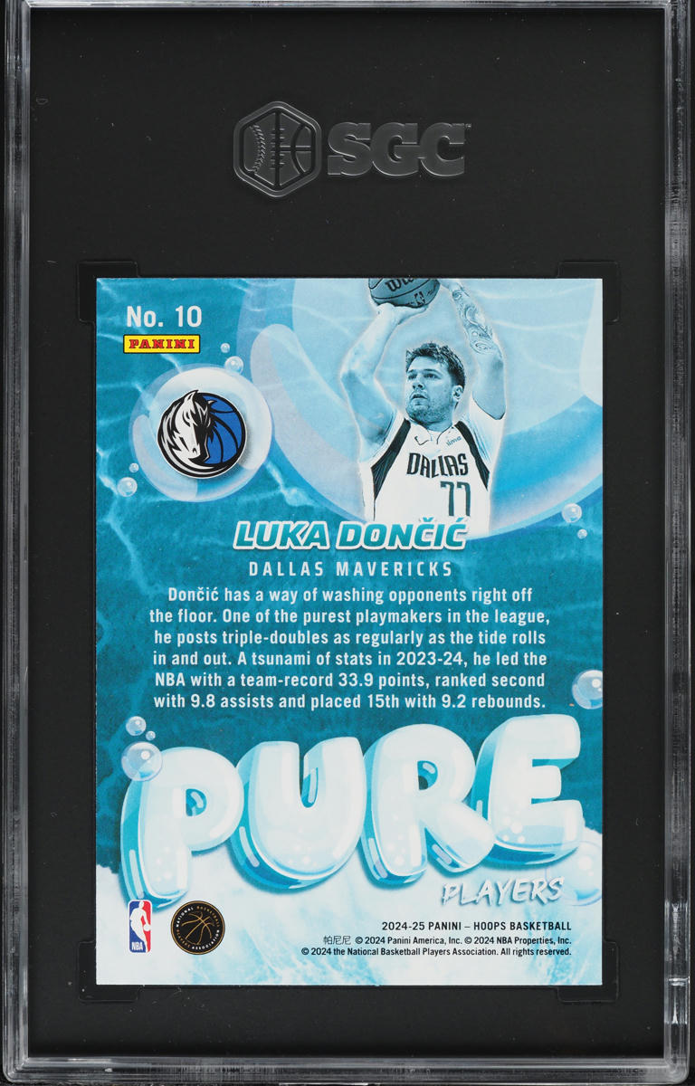 2024 Hoops Pure Players Luka Doncic #10 SGC 9.5 MINT+