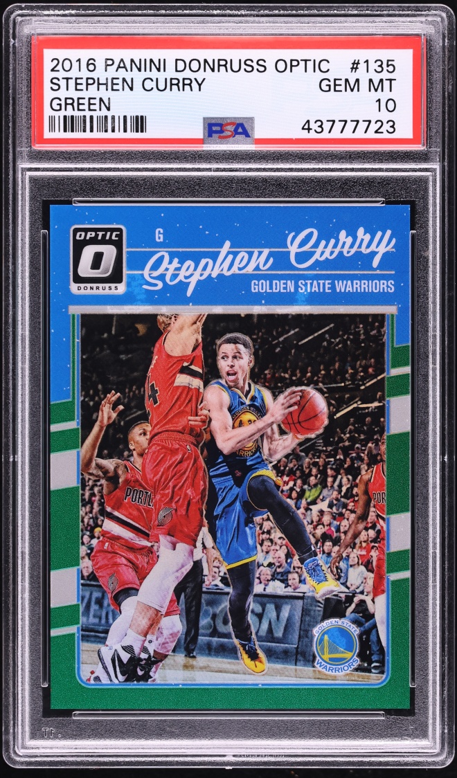 2016 Donruss Optic Green Stephen Curry /5 #135 PSA 10 GEM MINT