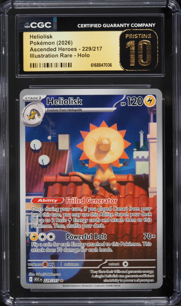 2026 Pokemon Mega Evolution Ascended Heroes IR Heliolisk #229 CGC 10 PRISTINE