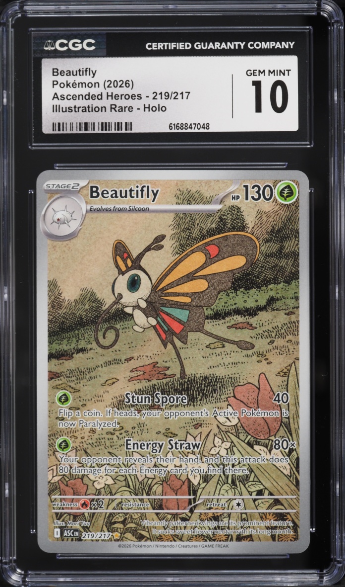 2026 Pokemon Mega Evolution Ascended Heroes IR Beautifly #219 CGC 10 GEM MINT