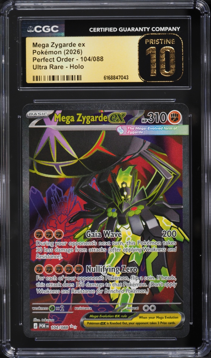 2026 Pokemon Mega Evolution Perfect Order Full Art Mega Zygarde ex #104 CGC 10 PRISTINE