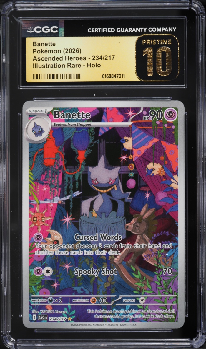 2026 Pokemon Mega Evolution Ascended Heroes IR Banette #234 CGC 10 PRISTINE