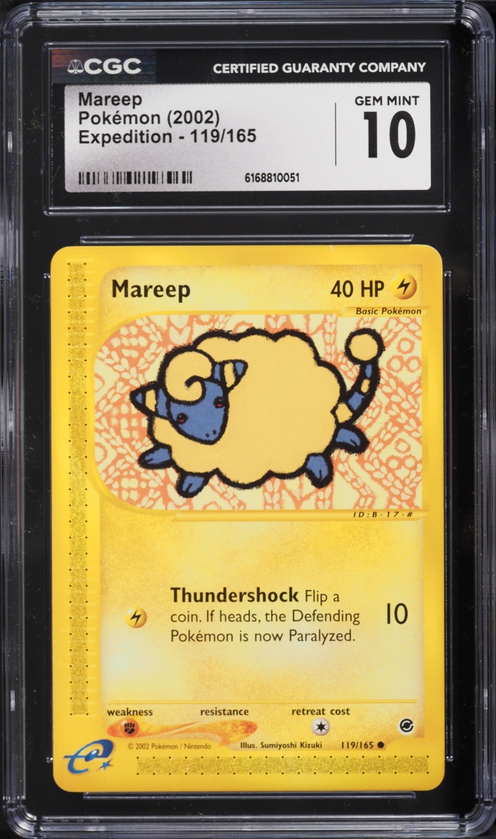 2002 Pokemon E-Card Expedition Base Set Mareep #119 CGC 10 GEM MINT