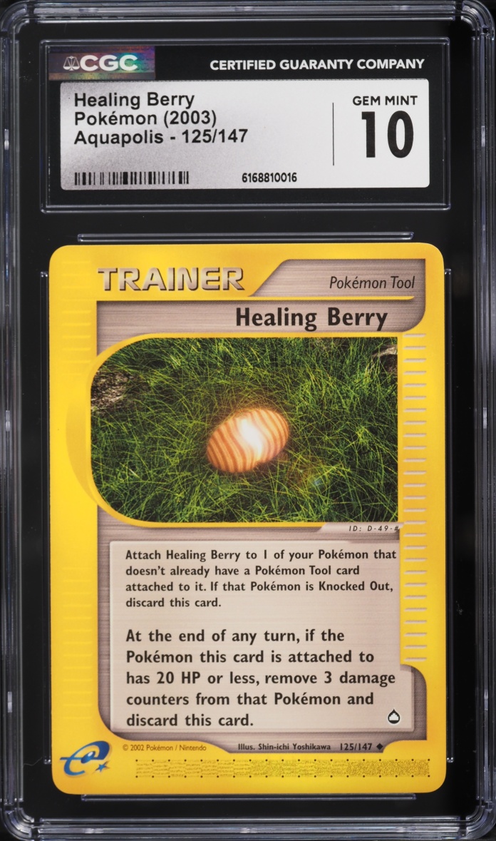 2003 Pokemon Aquapolis Healing Berry #125 CGC 10 GEM MINT