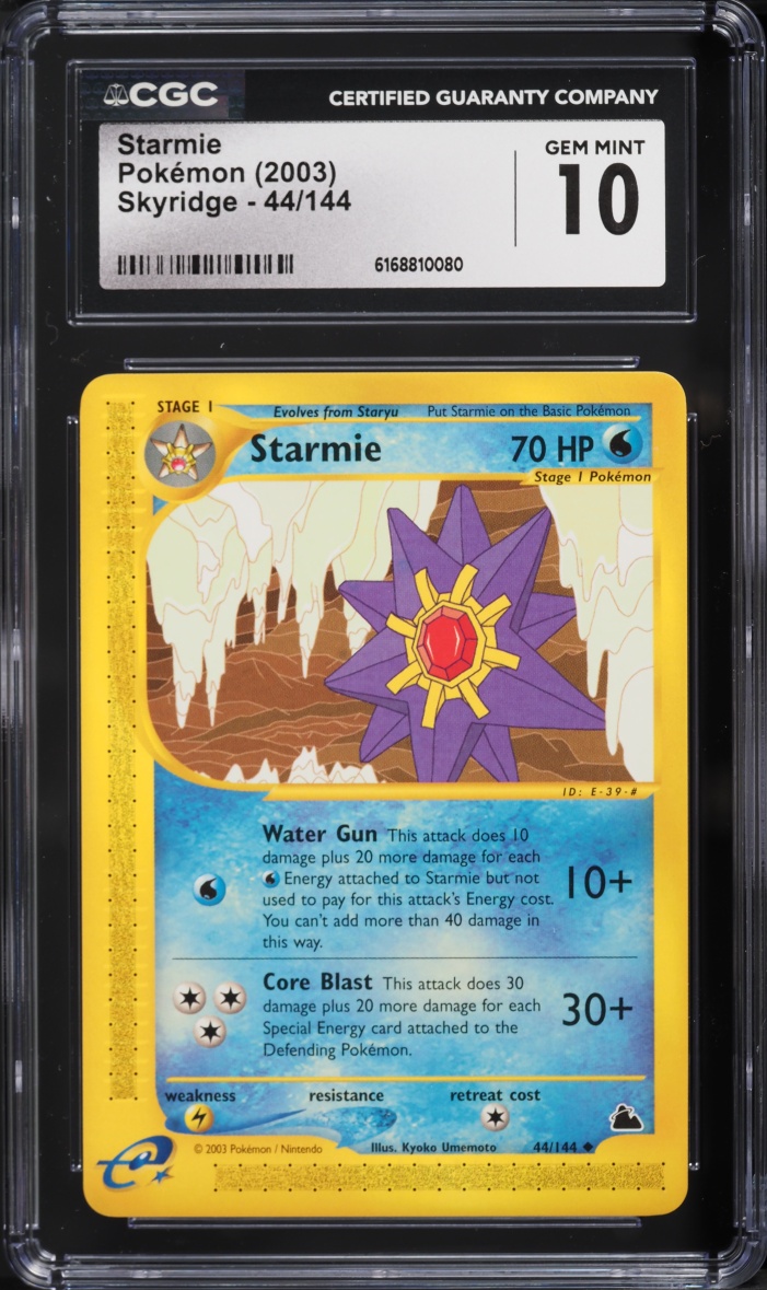 2003 Pokemon E-Card Skyridge Starmie #44 CGC 10 GEM MINT