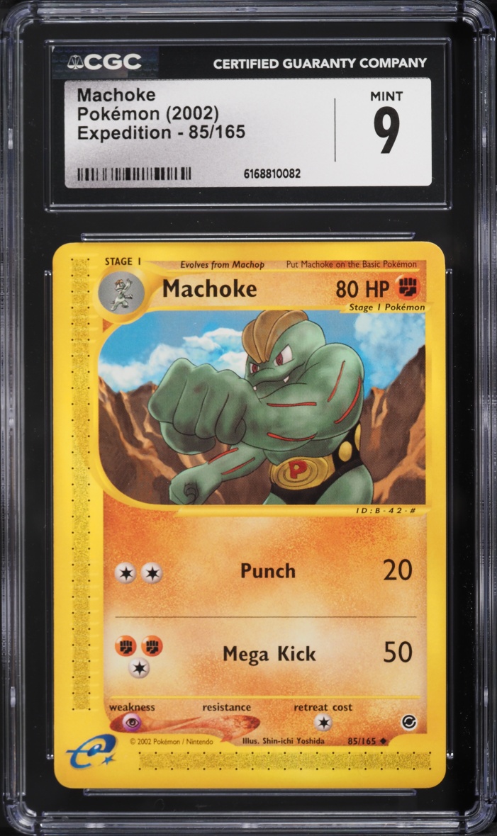 2002 Pokemon E-Card Expedition Base Set Machoke #85 CGC 9 MINT