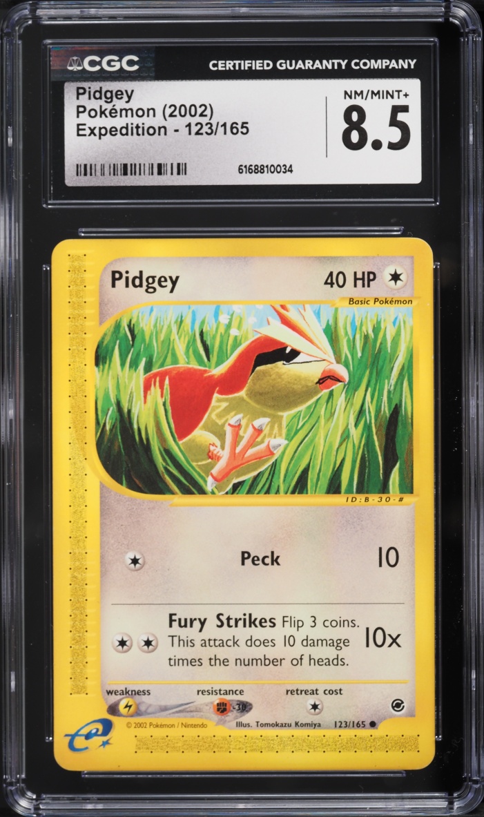 2002 Pokemon Expedition Base Set Pidgey #123 CGC 8.5 NM-MT+