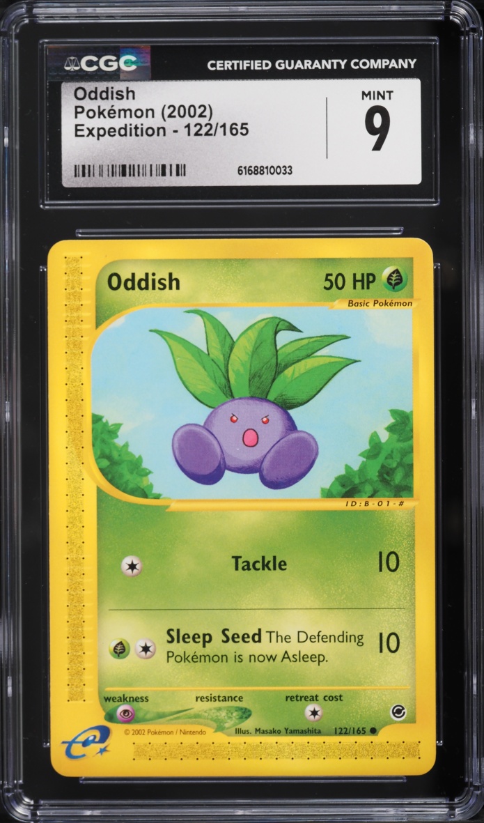 2002 Pokemon E-Card Expedition Oddish #122 CGC 9 MINT