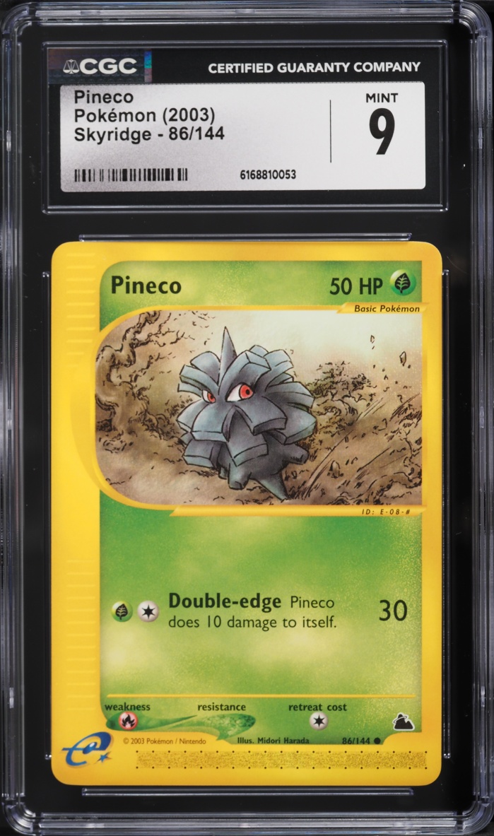 2003 Pokemon E-Card Skyridge Pineco #86 CGC 9 MINT