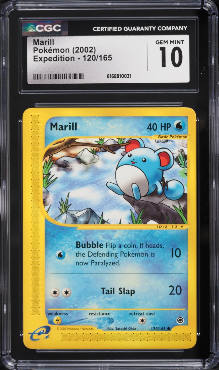 2002 Pokemon E-Card Expedition Base Set Marill #120 CGC 10 GEM MINT