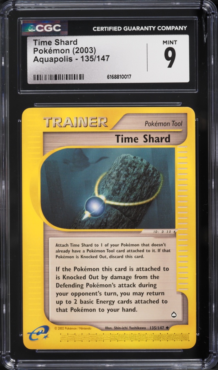 2003 Pokemon E-Card Aquapolis Time Shard #135 CGC 9 MINT